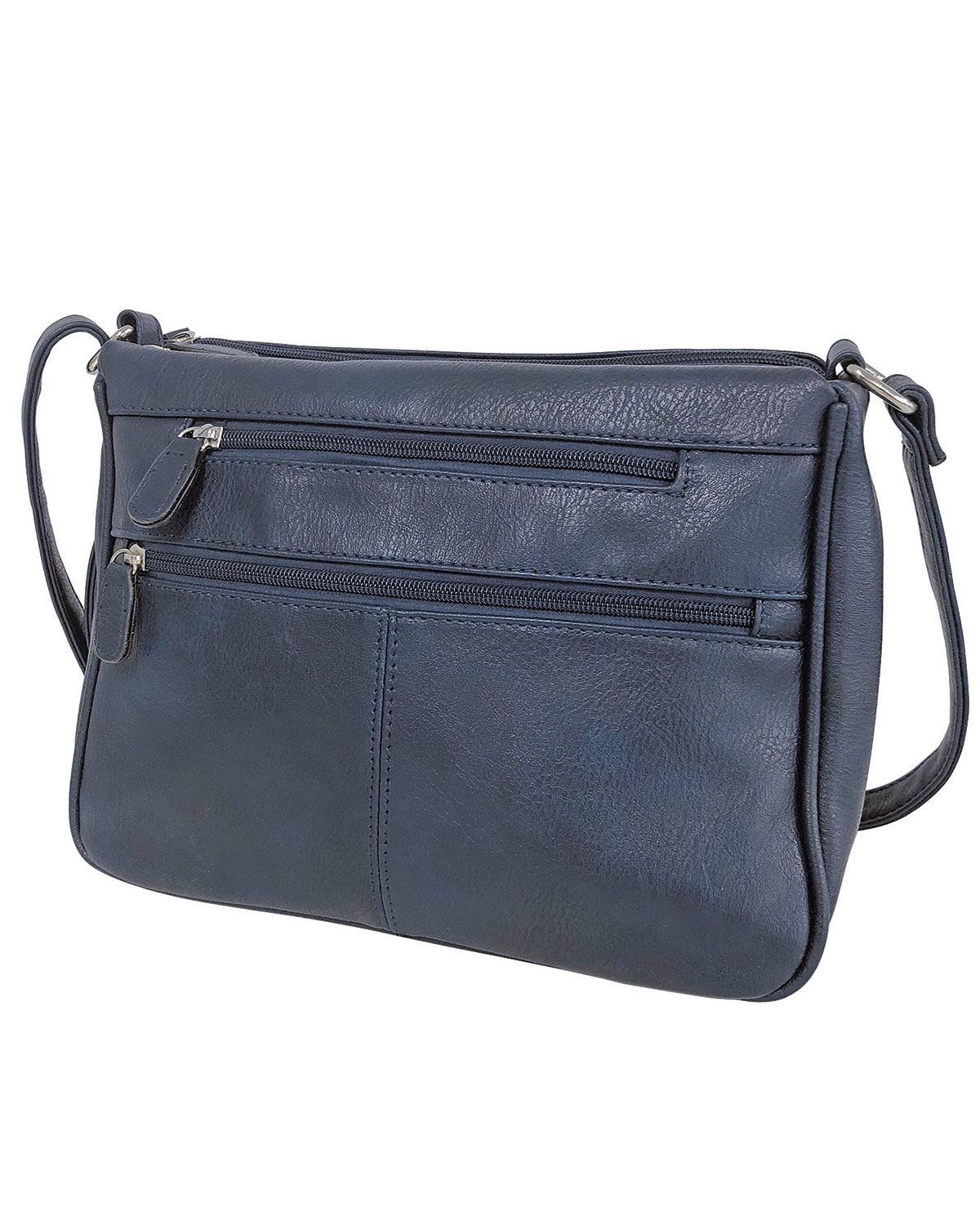 Ladies Oaklyn Handbag. Navy. Size 30cm wide 22cm high